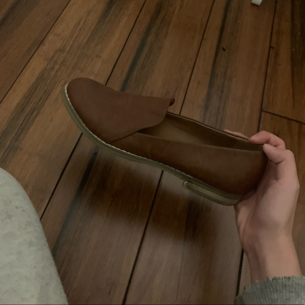 Simple brown slip ons